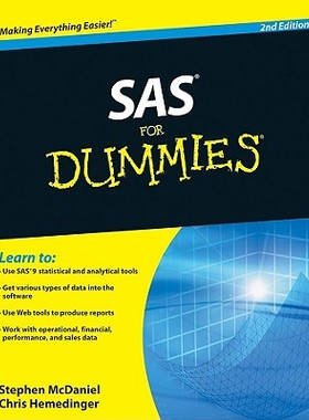 【预售】Sas For Dummies(R), 2Nd Edition
