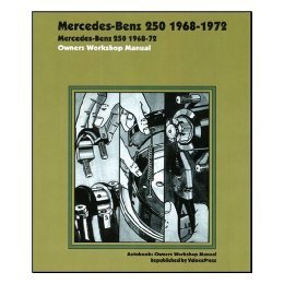 Benz 250 Workshop 预售 Manual Owners Mercedes 1972 1968