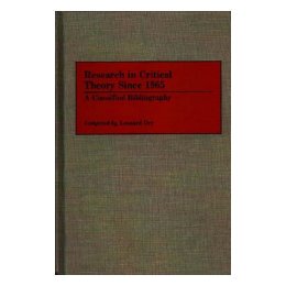 【预售】Research in Critical Theory Since 1965: A Classified