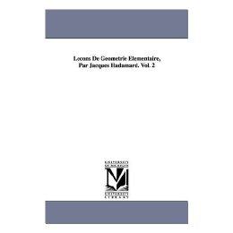 【预售】Leons de Gomtrie Lmentaire, Par Jacques Hadamard.