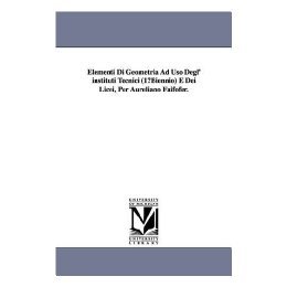 【预售】Elementi Di Geometria Ad USO Degl' Instituti Tecnici