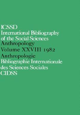【预售】Ibss: Anthropology: 1982 Vol 28