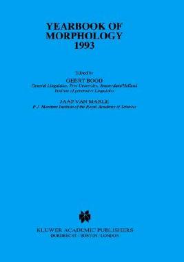 【预售】Yearbook of Morphology 1993: Theme: Prosodic