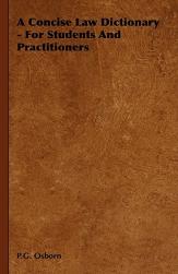 【预售】A Concise Law Dictionary - For Students and