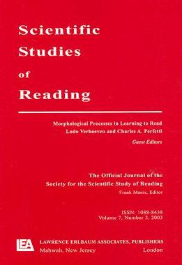 【预订】Scientific Studies of Reading: Morphological