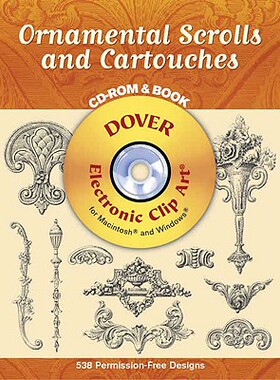【预售】Ornamental Scrolls and Cartouches [With CD-ROM]