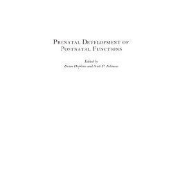 【预售】Prenatal Development of Postnatal Functions
