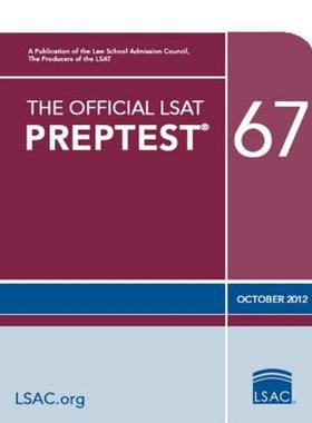 【预售】The Official LSAT Preptest 67: (Oct. 2012 LSAT)