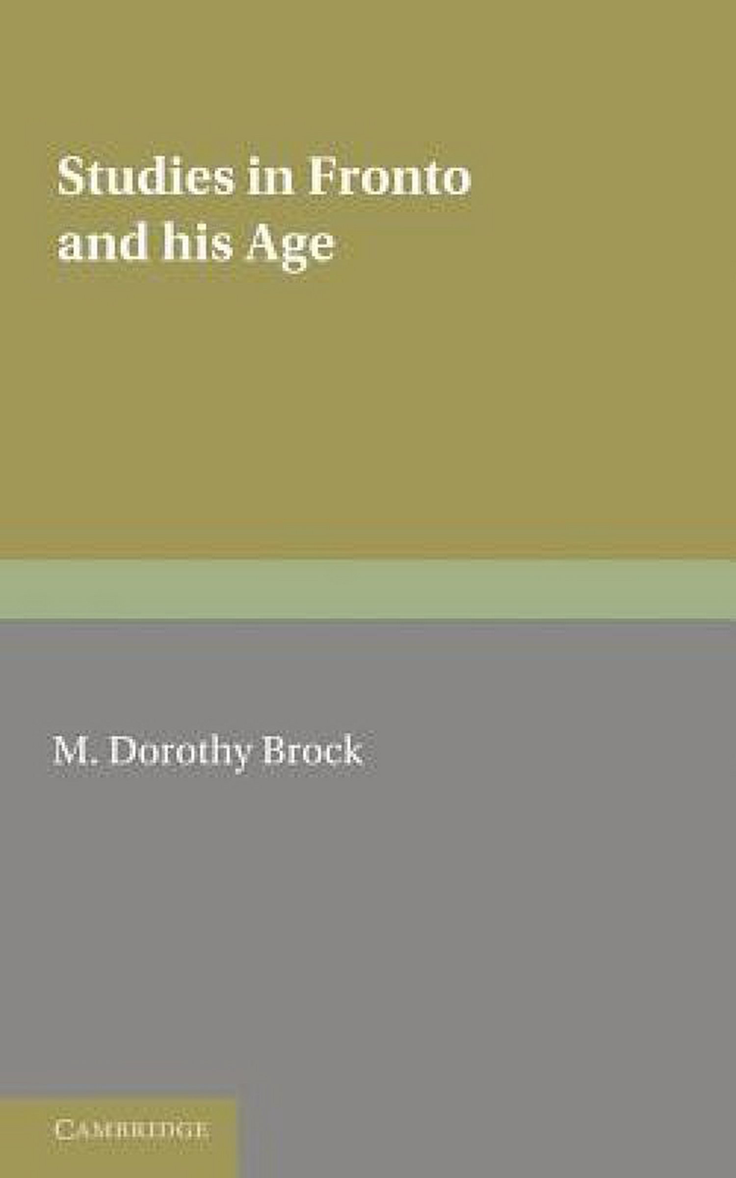 【预售】Studies in Fronto and His Age