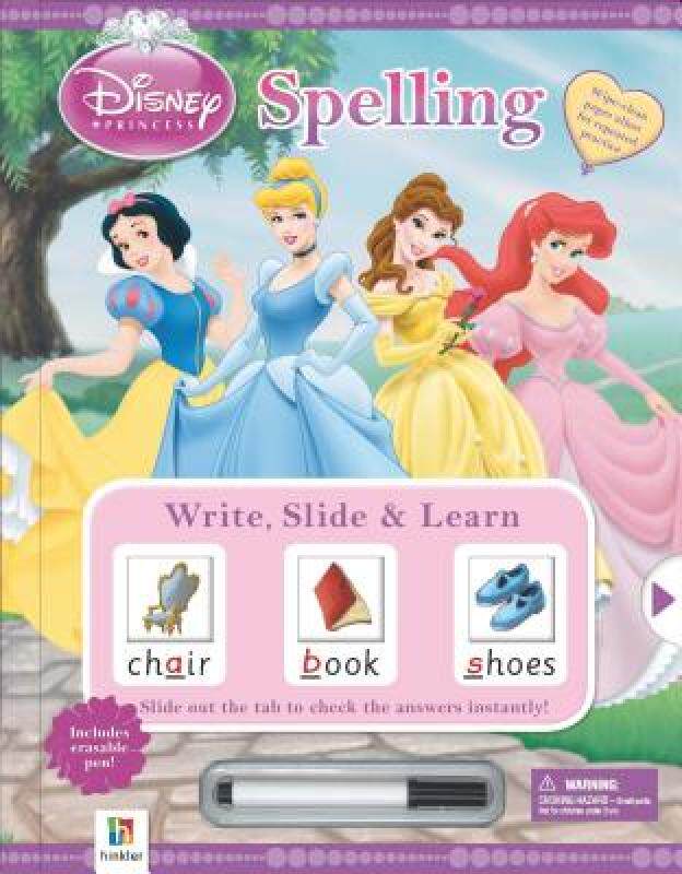 【预售】Disney Princess - Spelling: Write, Slide and Learn