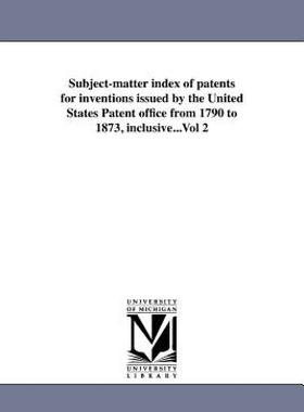 【预售】Subject-Matter Index of Patents for Inventions