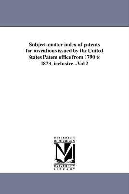 【预售】Subject-Matter Index of Patents for Inventions