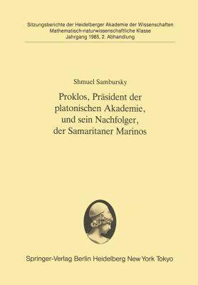 【预售】Proklos, Prasident Der Platonischen Akademie, Und