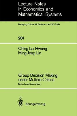 【预售】Group Decision Making Under Multiple Criteria: