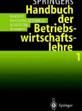 【预售】Springers Handbuch Der Betriebswirtschaftslehre 1