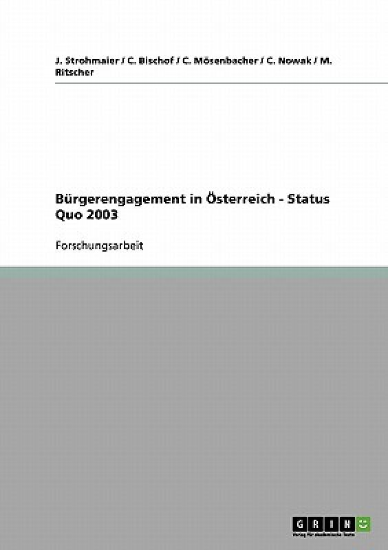 ¡¾Ô¤¶©¡¿B Rgerengagement in Sterreich - Status Quo 2003