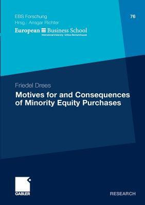 【预售】Motives for and Consequences of Minority Equity