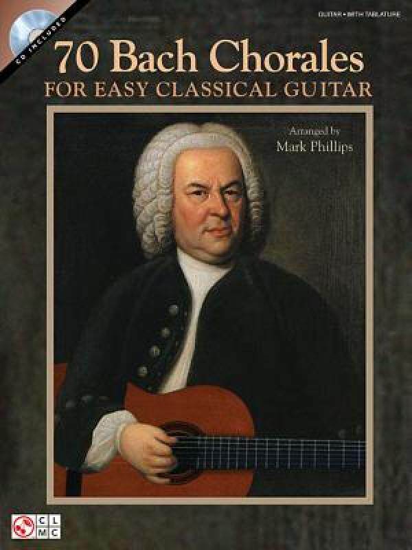 【预售】70 Bach Chorales for Easy Classical Guitar [With CD