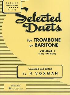 【预售】Selected Duets for Trombone or Baritone, Volume I: