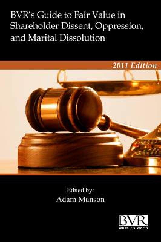 【预售】BVR's Guide to Fair Value in Shareholder Dissent