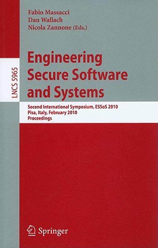 【预售】Engineering Secure Software and Systems
