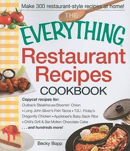 Recipes Everything Restaurant Copycat Cookbook 预售 The
