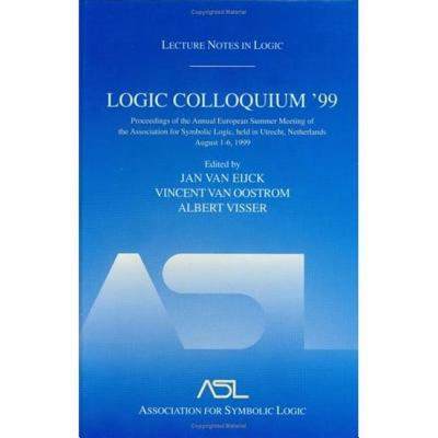 【预售】Logic Colloquium '99: Lecture Notes in Logic 17