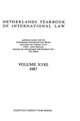 【预售】Netherlands Yearbook of International Law, 1987