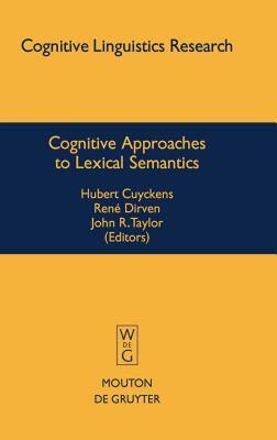【预售】Cognitive Approaches to Lexical Semantics