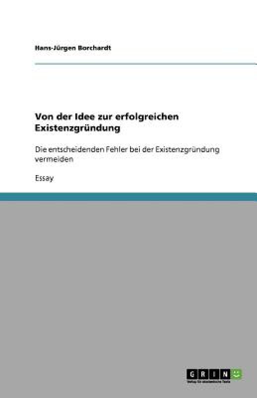 【预售】Von Der Idee Zur Erfolgreichen Existenzgr Ndung