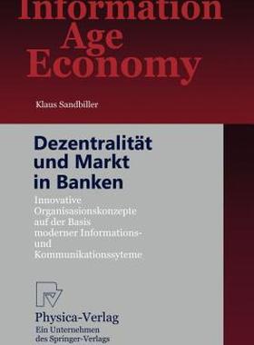 【预售】Dezentralitat Und Markt in Banken: Innovative