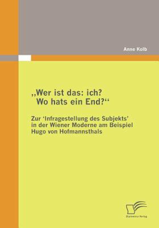 【预售】wer ist das: ich? wo hats ein end?