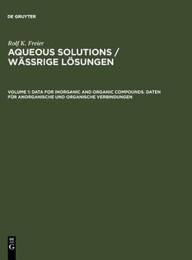 【预售】Data for Inorganic and Organic Compounds. Daten Fur