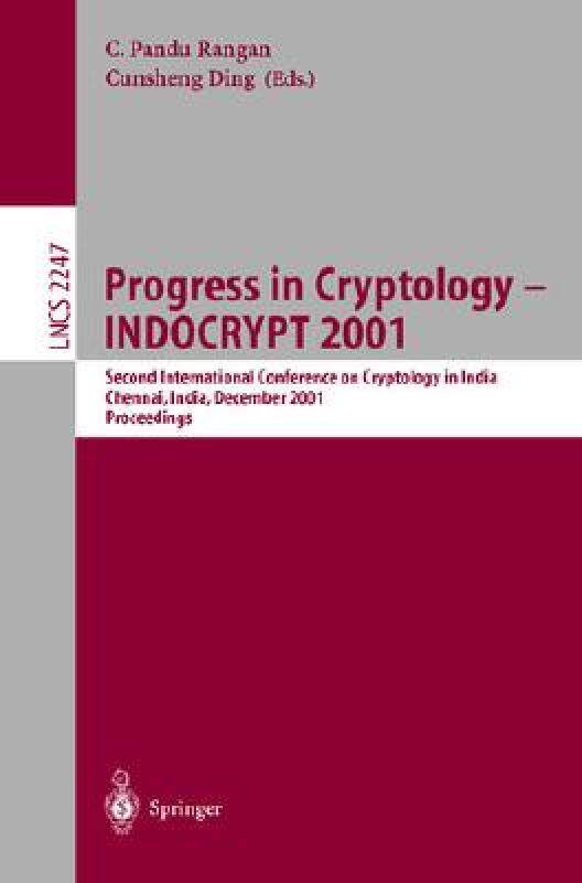 【预售】Progress in Cryptology - Indocrypt 2001: Second
