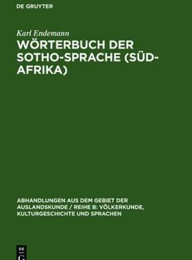 【预售】Worterbuch Der Sotho-Sprache (Sud-Afrika)