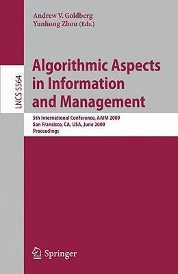 【预售】Algorithmic Aspects in Information and Management: