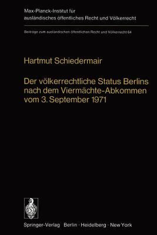 【预售】Der Volkerrechtliche Status Berlins Nach Dem
