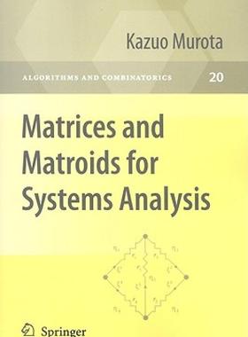 【预售】Matrices and Matroids for Systems Analysis