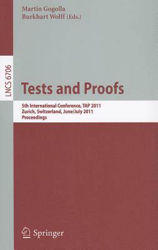 【预售】Tests and Proofs: 5th International Conference, TAP