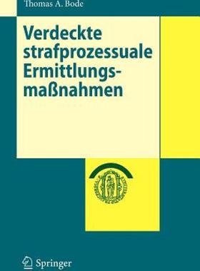 【预售】Verdeckte Strafprozessuale Ermittlungsmassnahmen