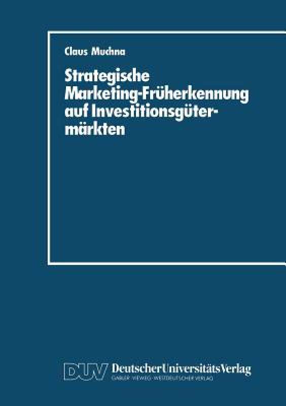 【预售】Strategische Marketing-Fruherkennung Auf