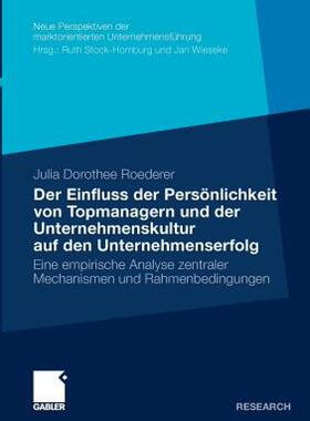 【预售】Der Einfluss Der Personlichkeit Von Topmanagern Und