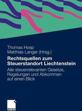 【预售】Rechtsquellen Zum Steuerstandort Liechtenstein: Alle