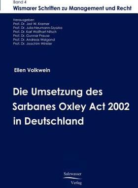 【预售】Die Umsetzung Des Sarbanes Oxley ACT 2002 in