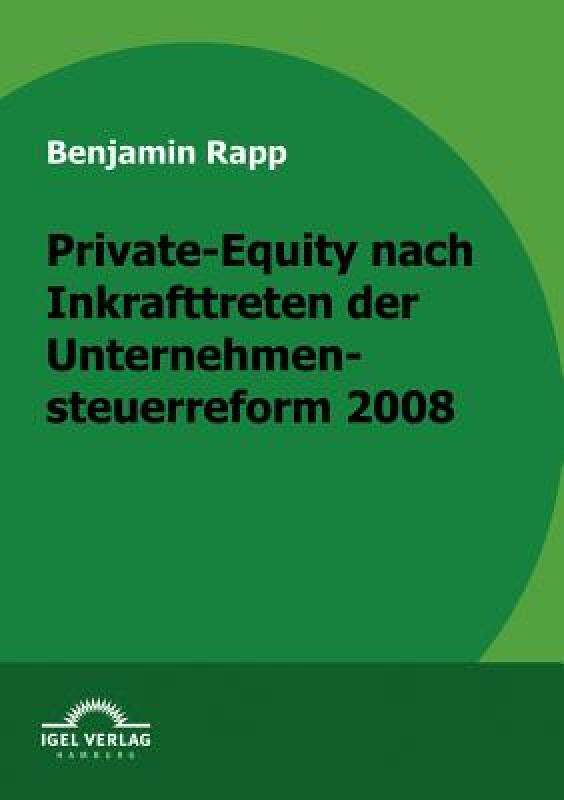 【预售】Private-Equity Nach Inkrafttreten Der