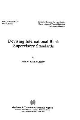 【预售】Devising International Bank Supervisory Standars