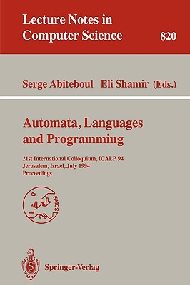 【预售】Automata, Languages, and Programming: 21st