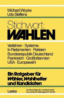 【预售】Stichwort: Wahlen: Ein Ratgeber Fur Wahler Und