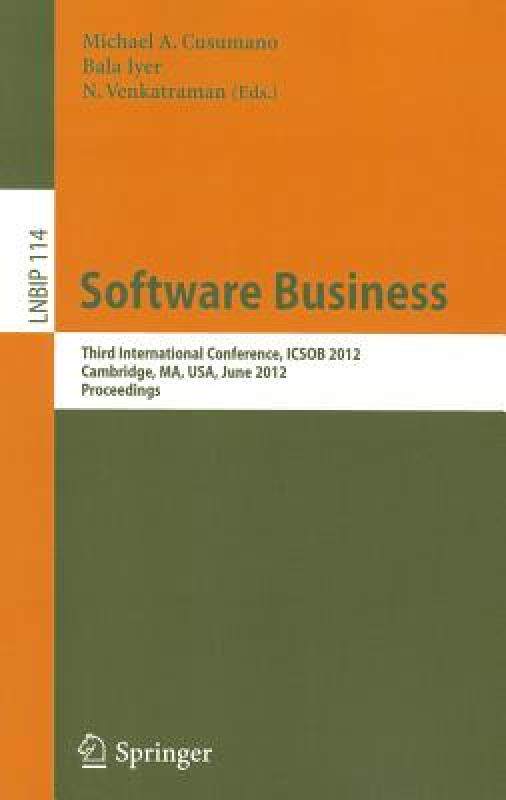 【预售】Software Business: Third International Conference