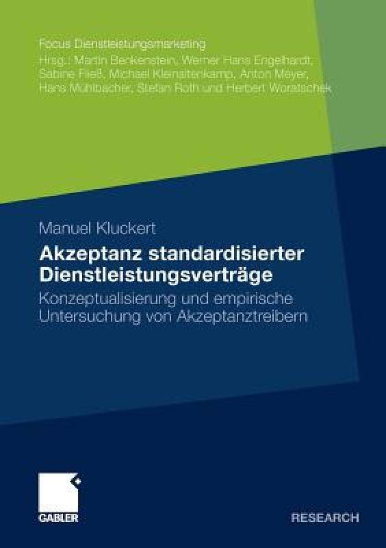 【预售】Akzeptanz Standardisierter Dienstleistungsvertrage: